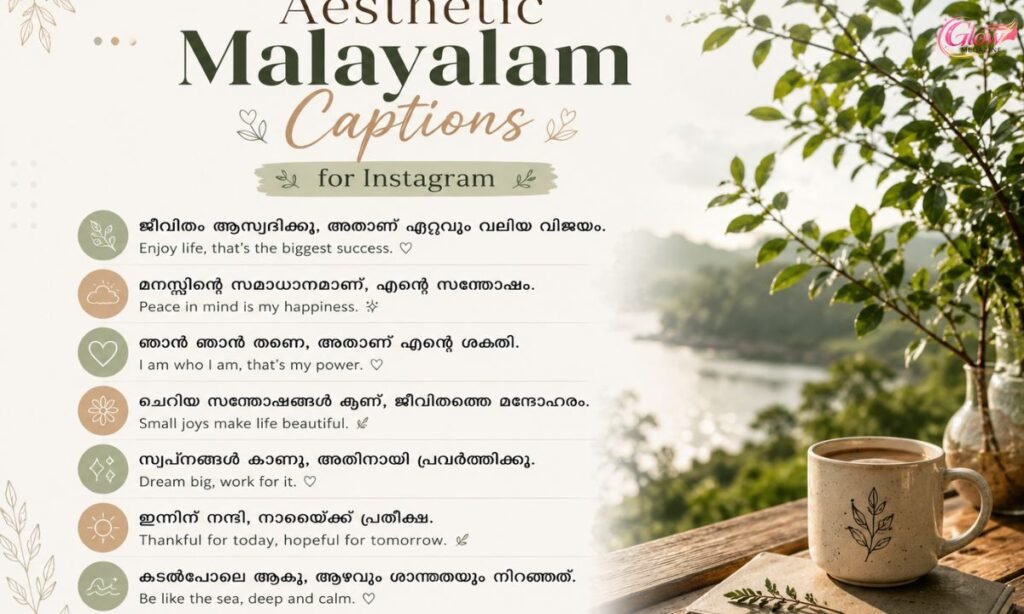 Aesthetic Malayalam Captions for Instagram