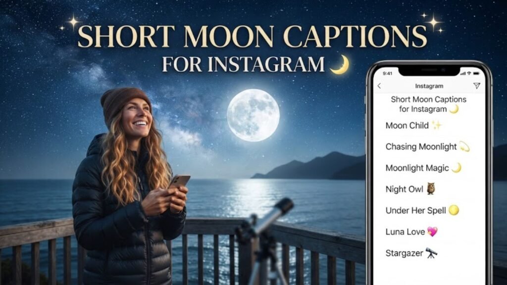 Short Moon Captions for Instagram 🌙