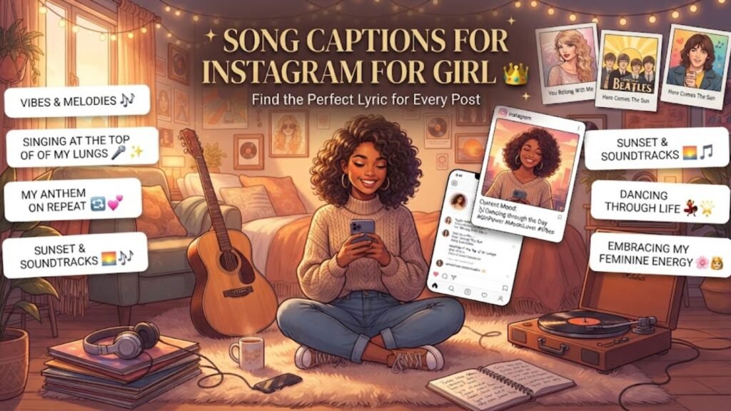 Song Captions for Instagram for Girl 👑
