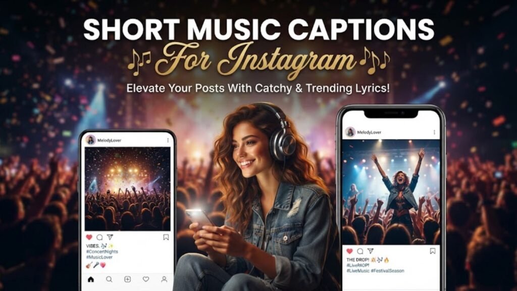🎵 Short Music Captions for Instagram