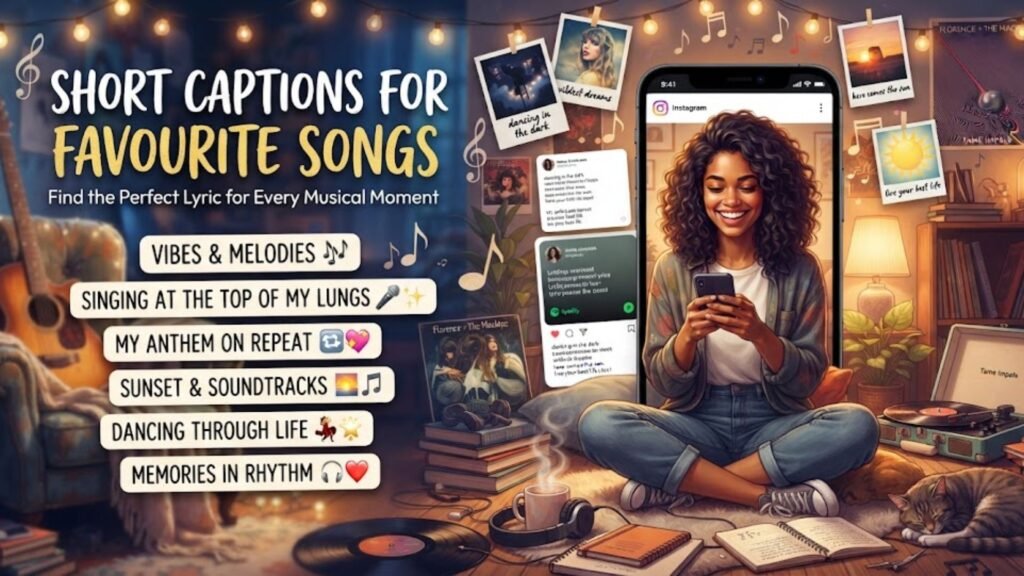 short captions for favourite song